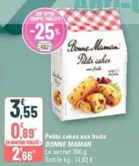 petits cakes aux fruits bonne maman