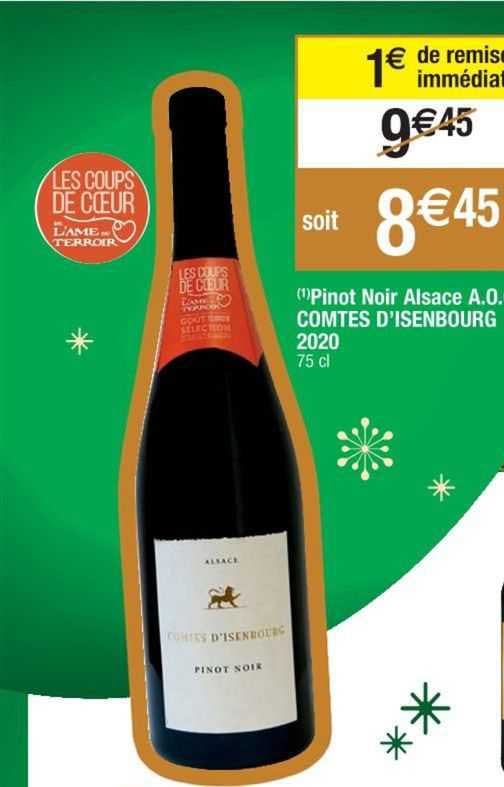 pinot noir alsace a.o.c. comtes d'isenbourgs 2020