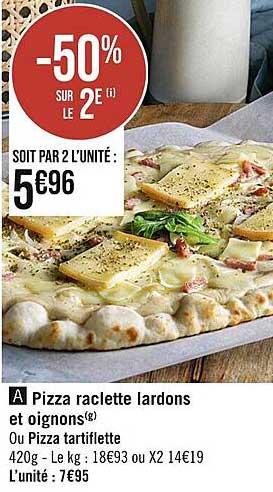 Pizza Raclette Lardons Et Oignons Ou Pizza Tartiflette