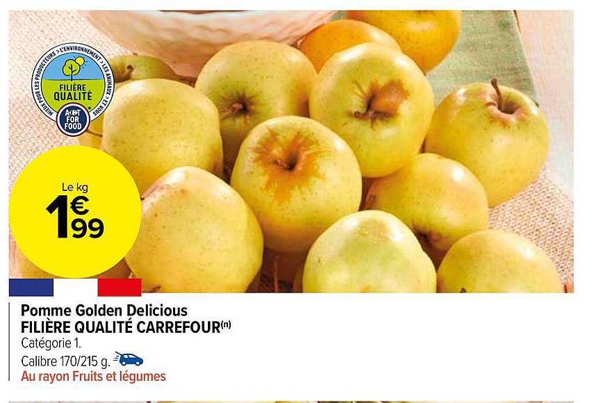 pomme golden delicious filière qualité carrefour