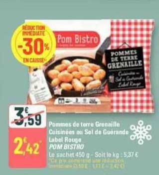 Pommes De Terre Grenaille Cuisinées Au Sel De Guérande Label Rouge Pom Bistro