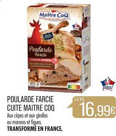 poularde farcie cuite maitre coq