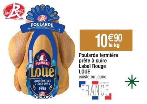 poularde fermière prête à cuire label rouge loué
