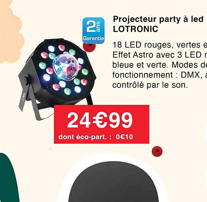projecteur party à led lotronic