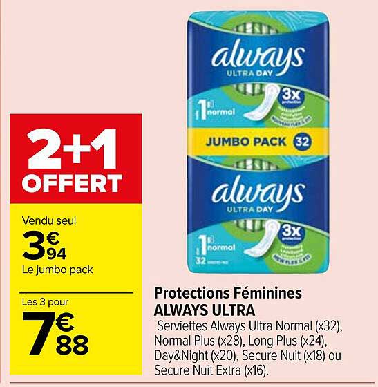 protections féminines always ultra