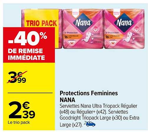 protections féminines nana