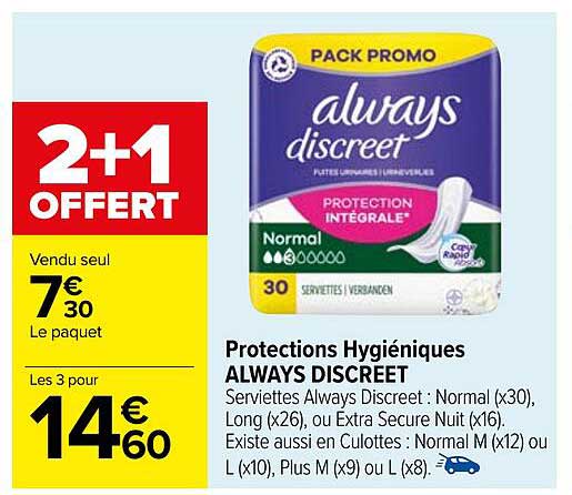 protections hygiéniques always discreet