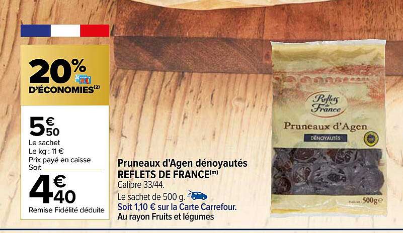 pruneaux d'agen dénoyautés reflets de france