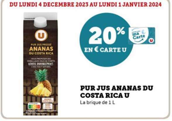 pur jus ananas du costa rica u