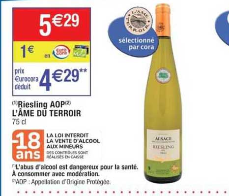 Riesling Aop L'âme Du Terroir