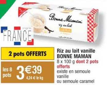 riz au lait vanille bonne maman