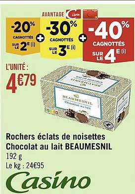 Rochers éclats De Noisettes Chocolat Au Lait Beaumesnil