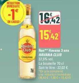 ron havana 3 ans havana club