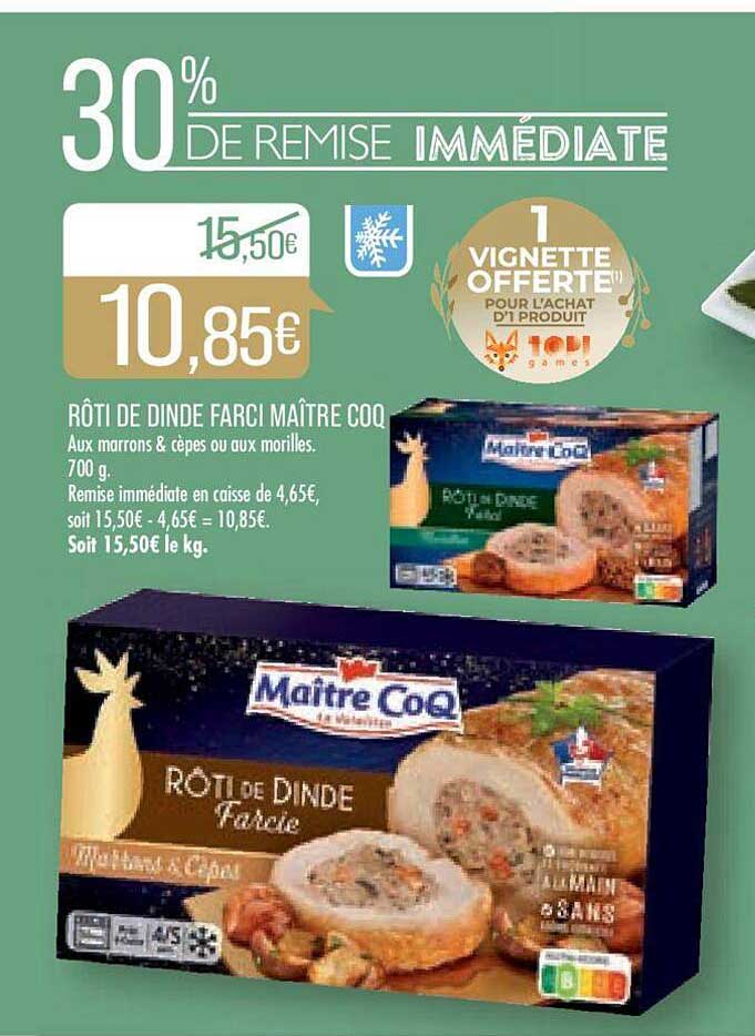 rôti de dinde farci maître coq