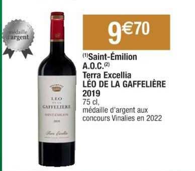 saint-émilion a.o.c. terra excellia léo de la gaffelière 2019