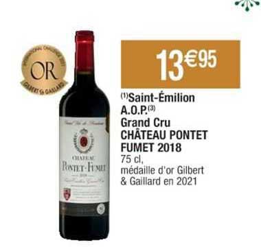saint-émilion a.o.p. grand cru château pontet fumet 2018