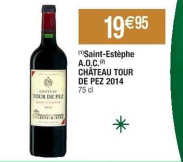saint-estèphe a.o.c. château tour de pez 2014