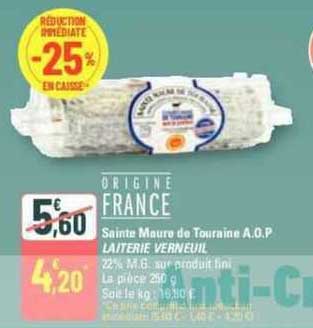 sainte maure de touraine a.o.p. laiterie verneuil