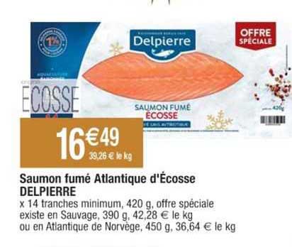 saumon fumé atlantique d'écosse delpierre