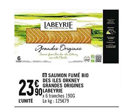 saumon fumé bio des îles orkney grandes origines labeyrie