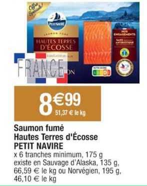 saumon fumé hautes terres d'écosse petit navire