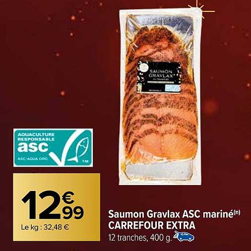 Saumon Gravlax Asc Mariné Carrefour Extra