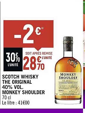 scotch whisky the original 40% vol. monkey shoulder