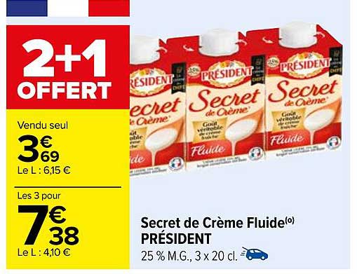 Secret De Crème Fluide Président