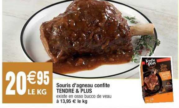 souris d'agneau confite tendre & plus