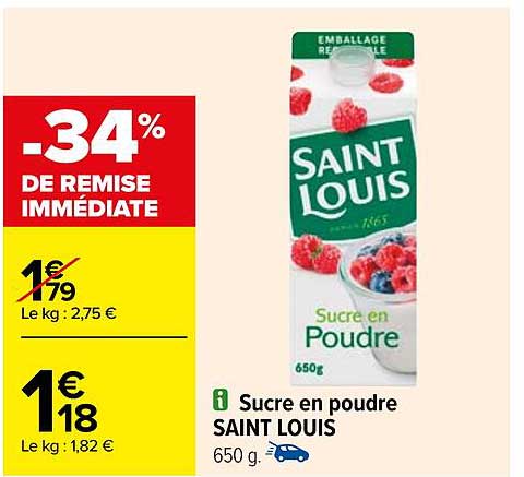 sucre en poudre saint louis