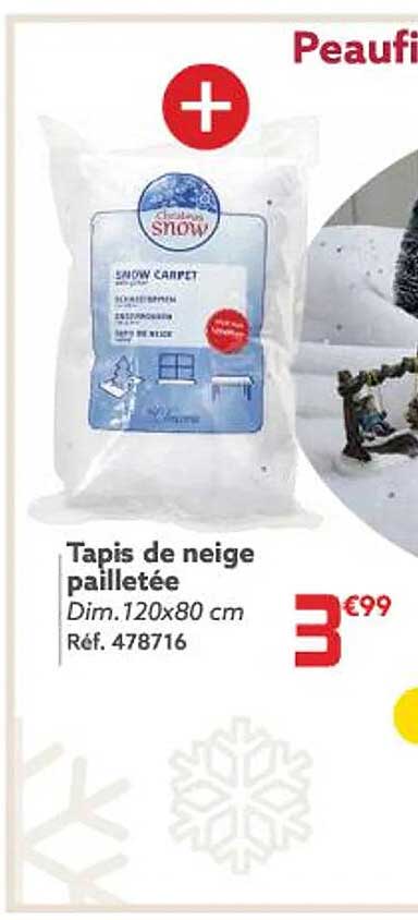 tapis de neige pailletée