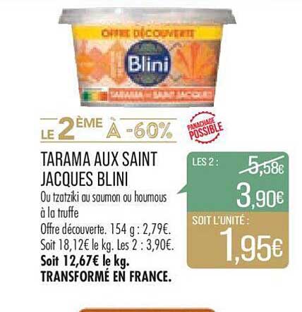 tarama aux saint jacques blini