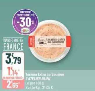 tarama extra au saumon l'atelier blini