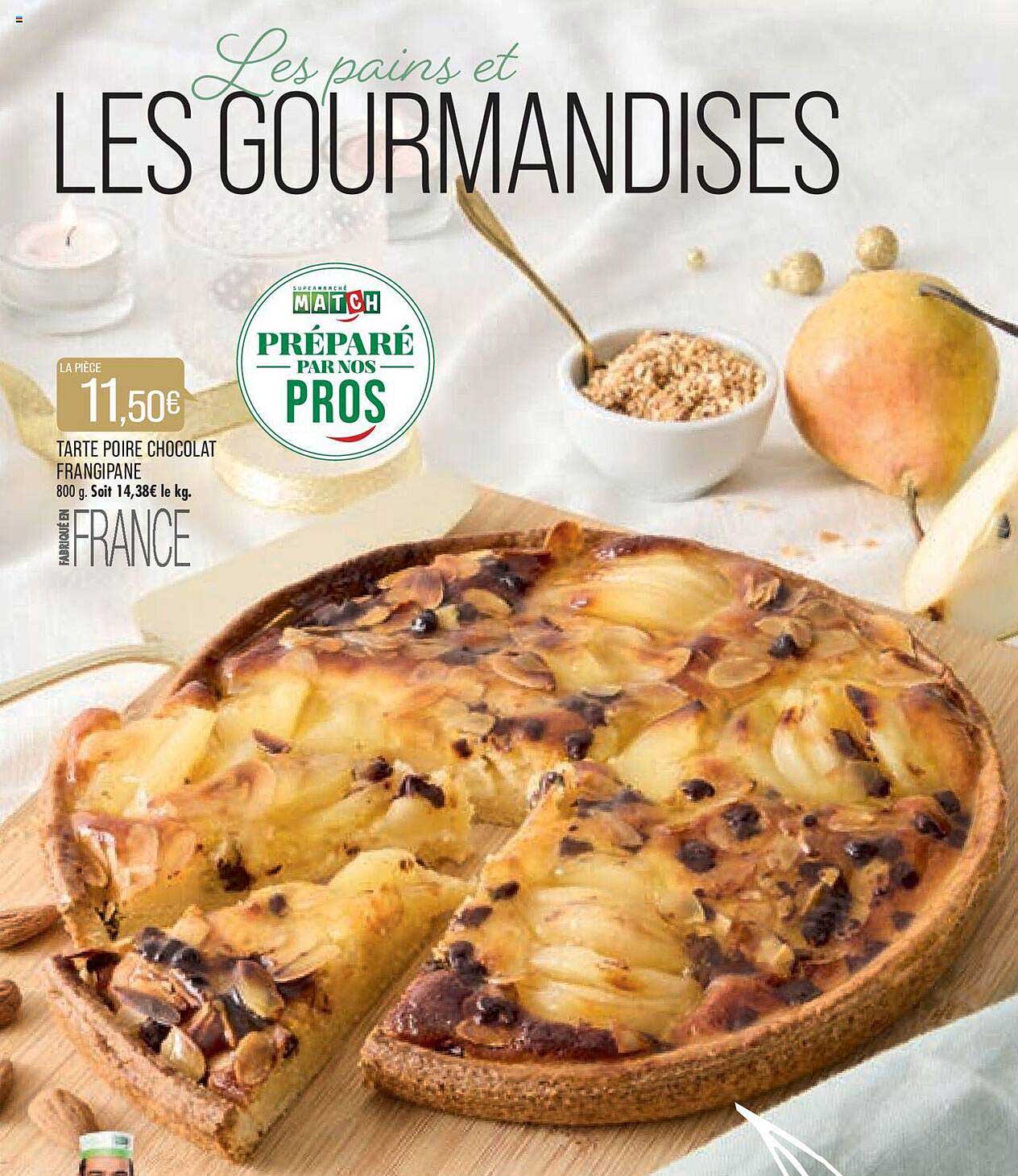 tarte poire chocolat frangipane