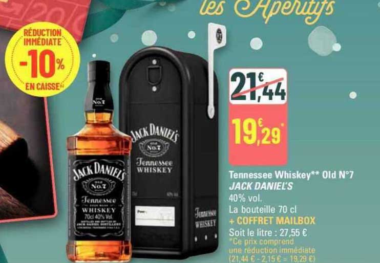 tennessee whiskey old n°7 jack daniel's