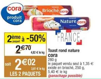 Toast Rond Nature Cora