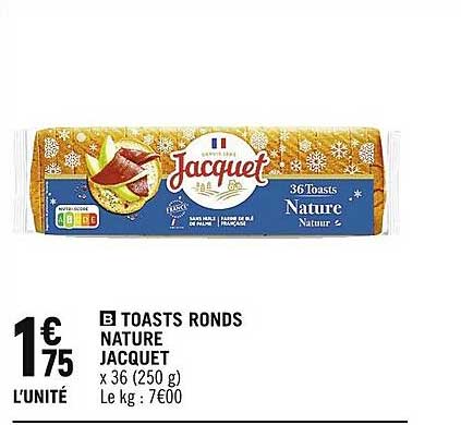 Toasts Ronds Nature Jacquet