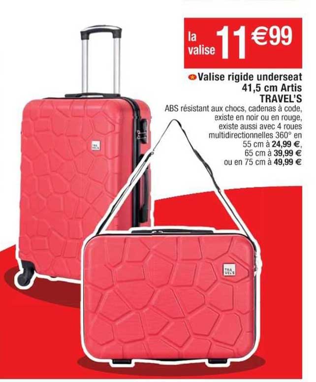 valise rigide underseat 41,5 cm artis travel's