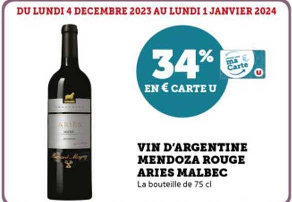 vin d'argentine mendoza rouge aries malbec