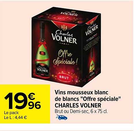 vins mousseux blanc de blancs "offre spéciale" charles volner