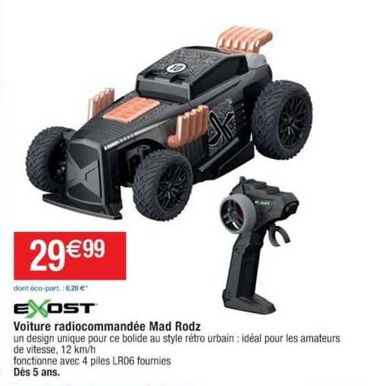 voiture radiocommandée mad rodz exost