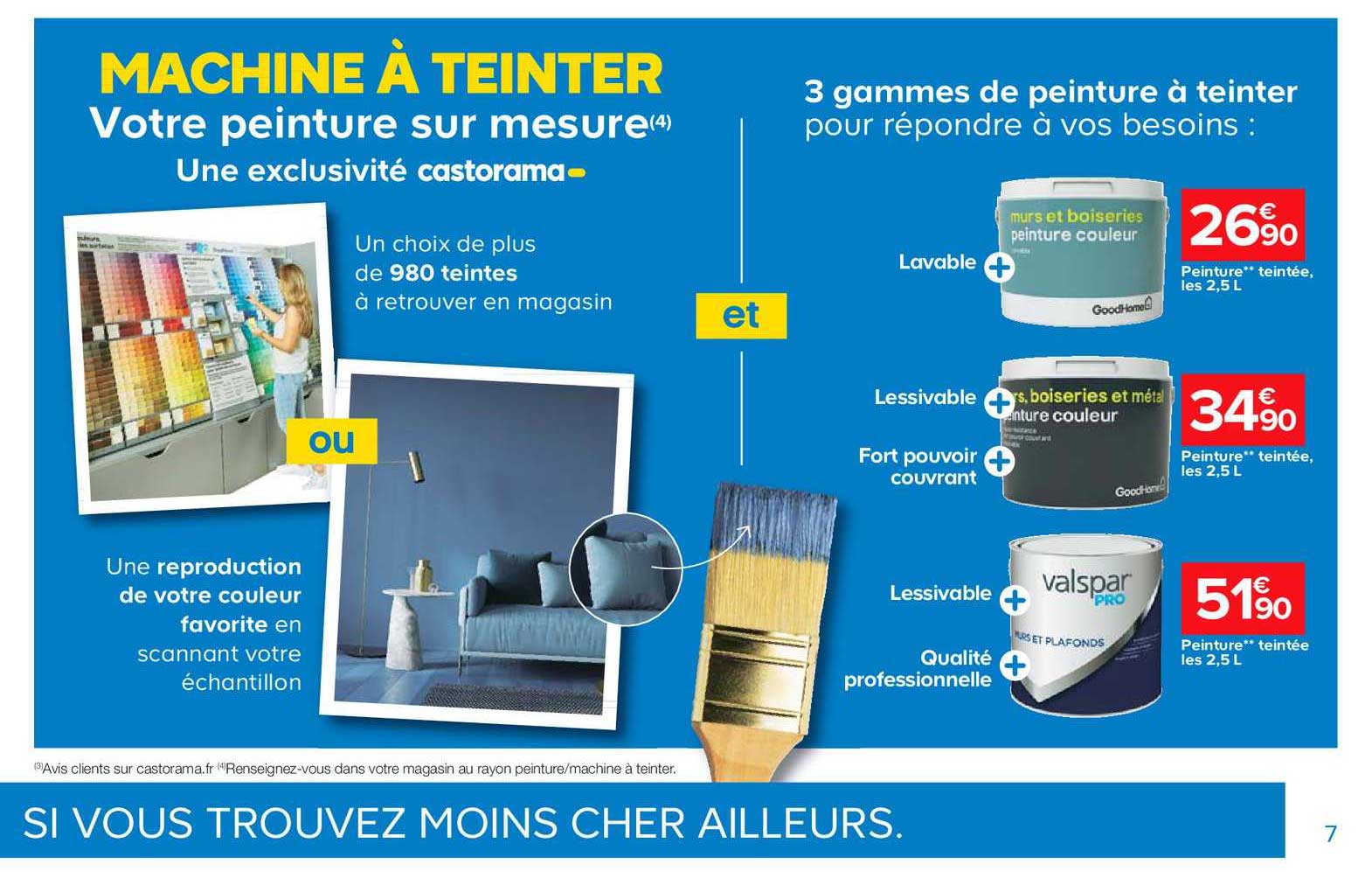 3 gammes de peinture à teinter