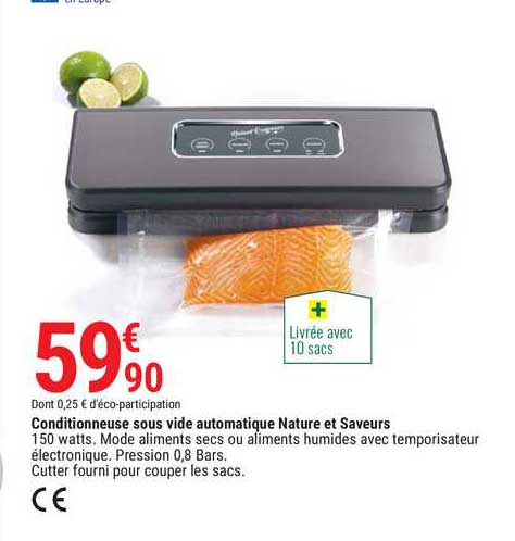 conditionneuse sous vide automatique nature et saveurs