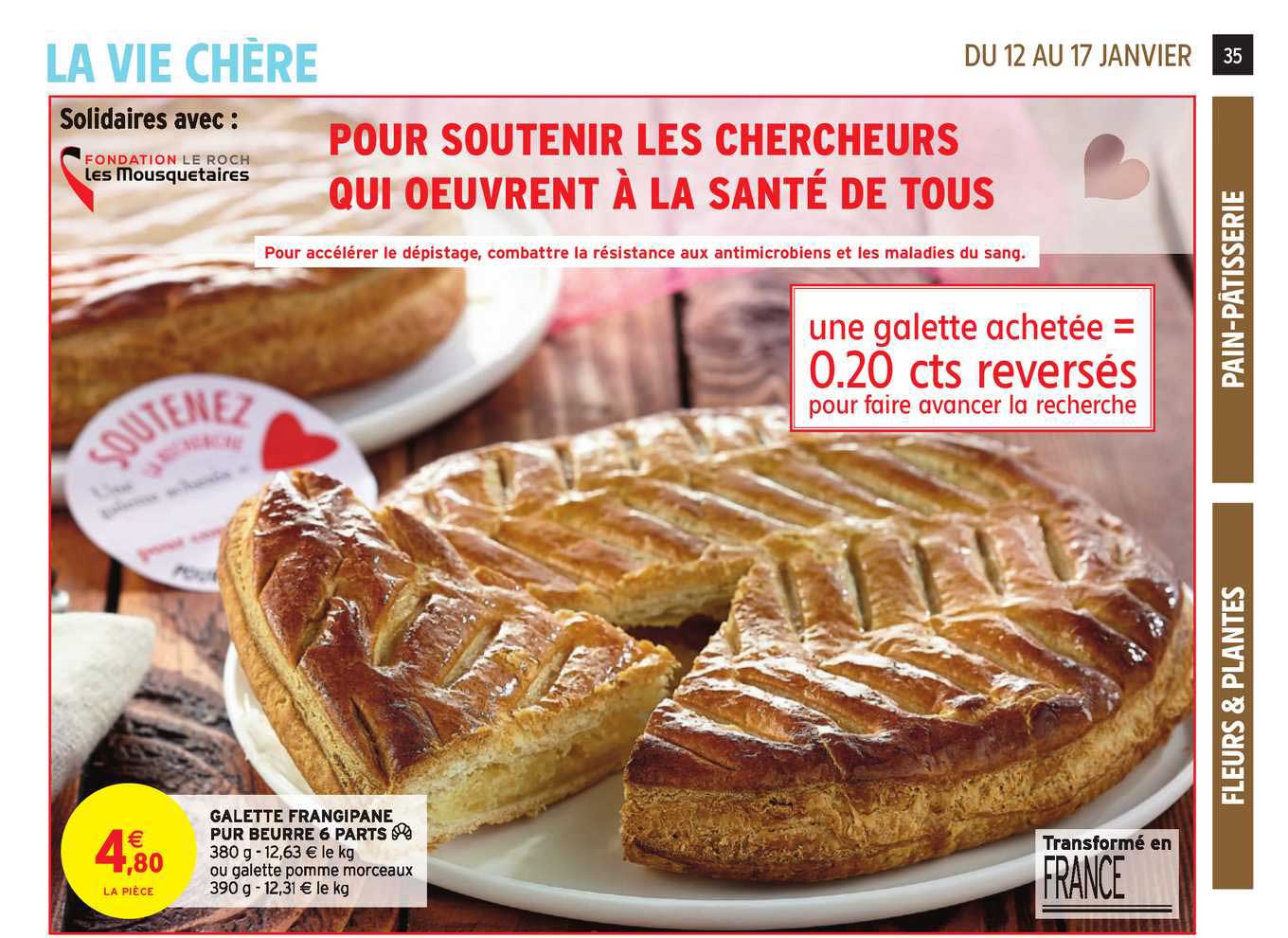 galette frangipane pur beurre 6 parts