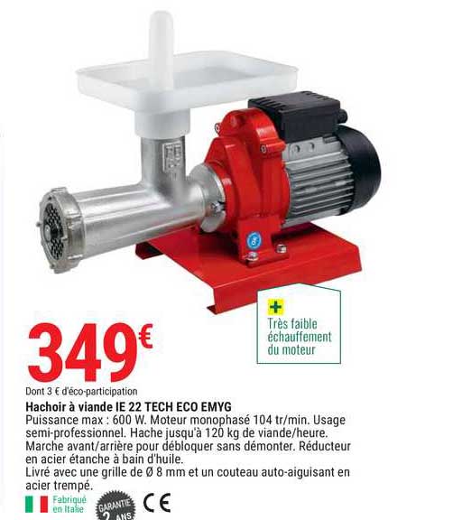 Hachoir à Viande Ie 22 Tech Eco Emyg