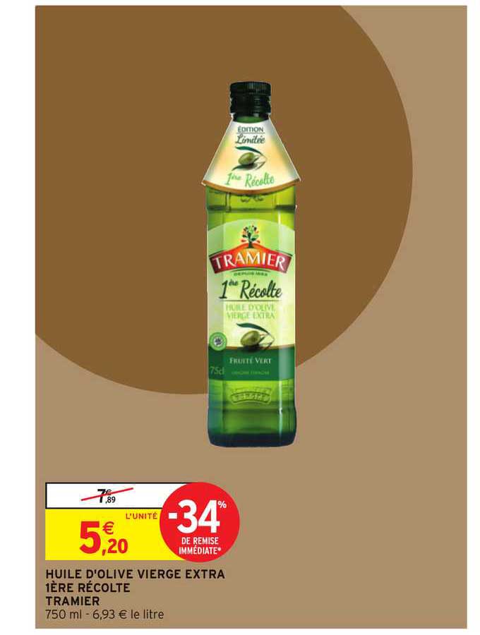 huile d'olive vierge extra 1ère récolte tramier