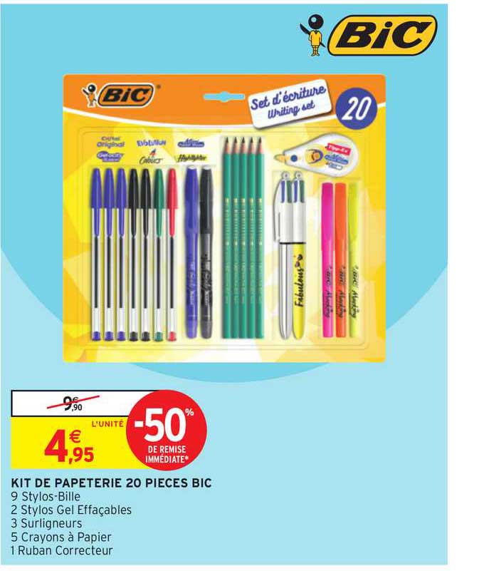 Kit De Papeterie 20 Pièces Bic