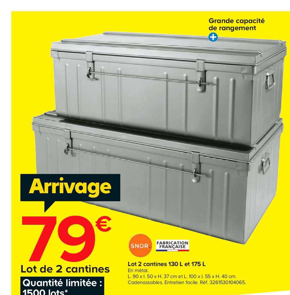 Lot 2 Cantines 130 L Et 175 L