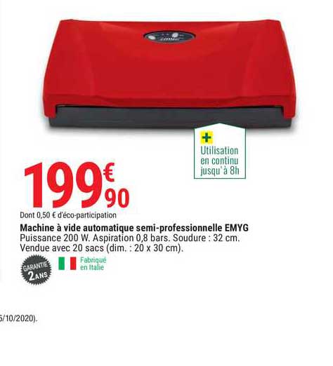 Machine à Vide Automatique Semi-professionnelle Emyg