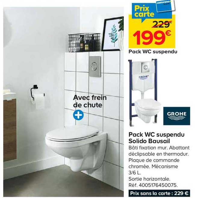 pack wc suspendu solido bausail grohe